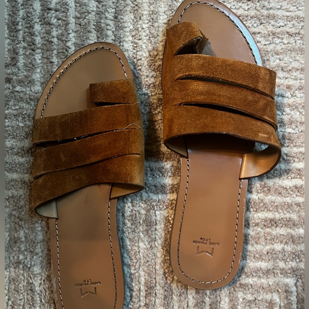 Women's Marc Fisher Brown Suede Sandals